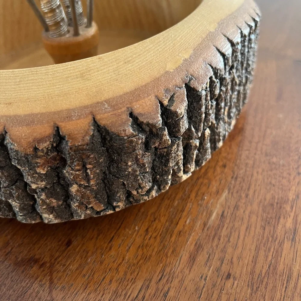 Vintage Live Edge Nut Bowl
